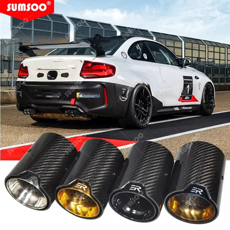 1Pcs Carbon Fiber Exhaust Tip for BMW M2 F87 M3 F80 M4 F82 F83