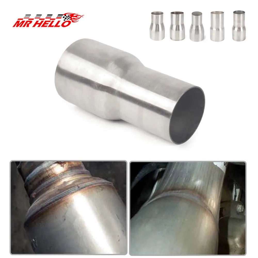 Universal Stainless Steel Exhaust Pipe Reducer Adapter 51 57 63 76mm Car Intake