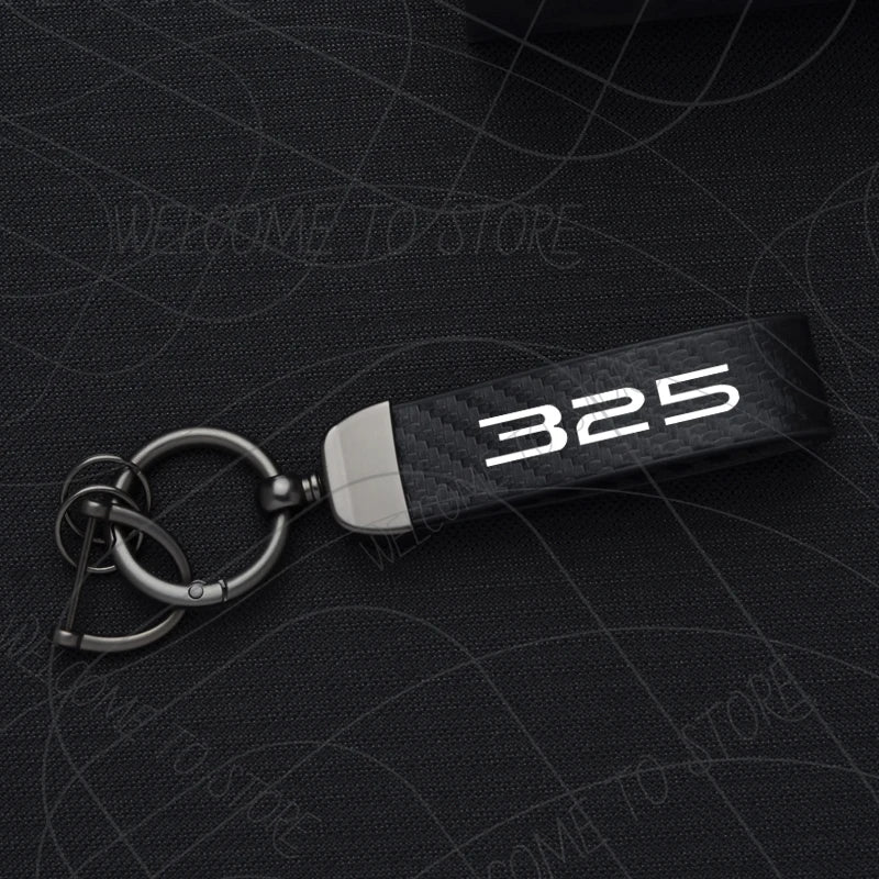 307 317 325 340 Keychain PU Leather Carbon Fiber Zinc Alloy Car Keyring