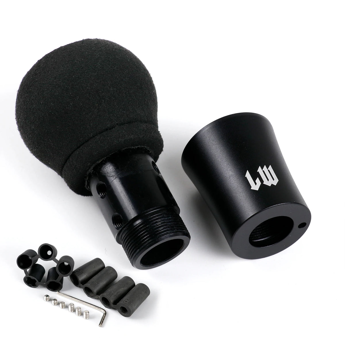 Black Edition Suede Leather Gear Shift Knob M12x1.25 M10x1.5 Mx101.25 M8x1.25