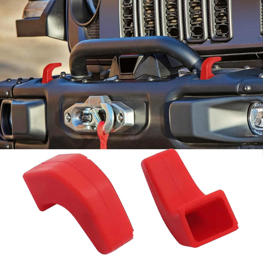 2PCS Bumper Tow Hook Covers for Jeep Wrangler JK JL & Gladiator JT 2007–2022