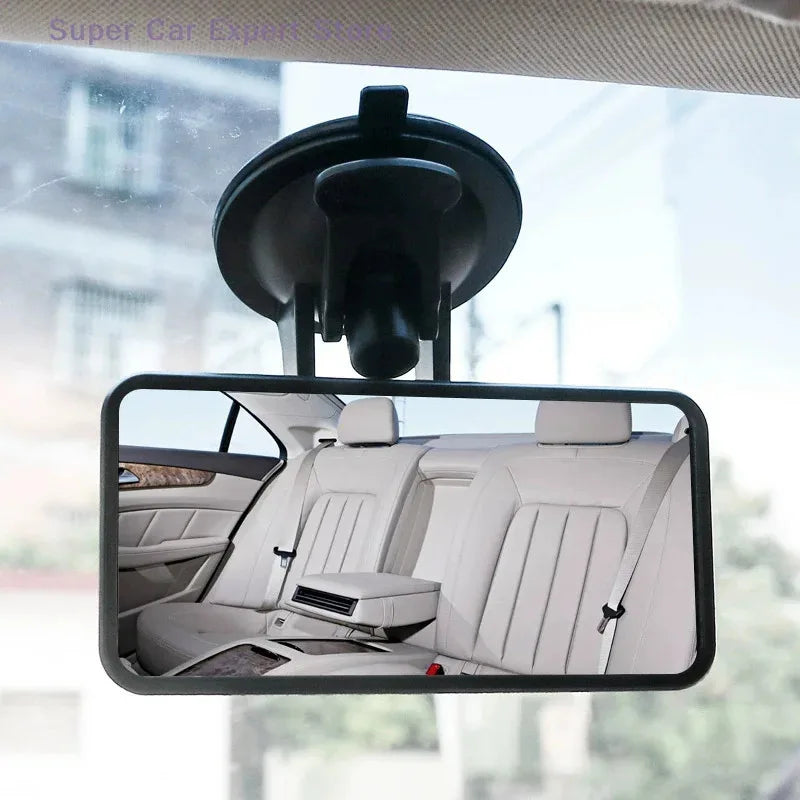 Wide Angle Car Rearview Mirror 360° Rotating Adjustable Suction Cup