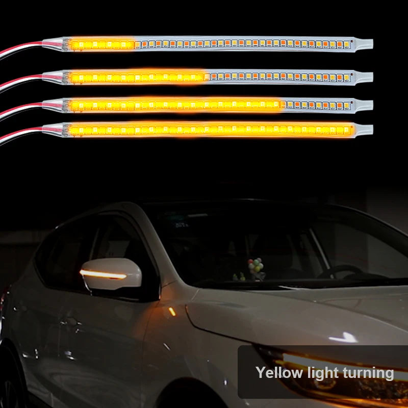 SEAMETAL 12V LED Car Mirror Turn Signal Strip Flowing Light Daytime Running