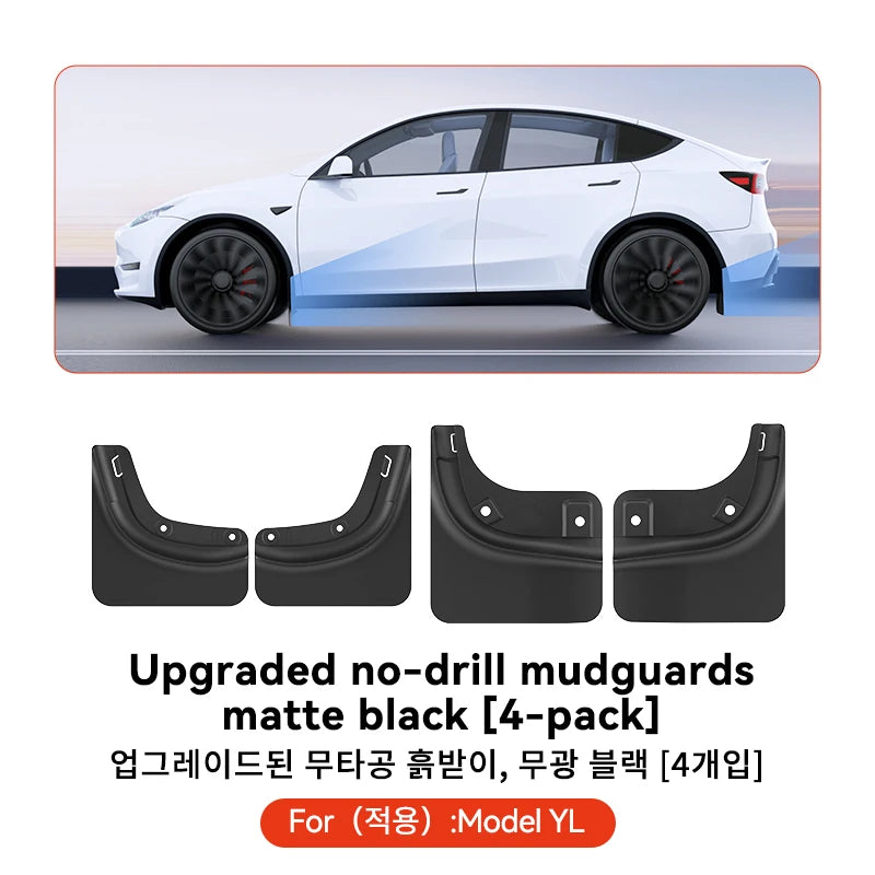 Front & Rear Mud Flaps Splash Guards for Tesla Model 3 Highland 2021–2026