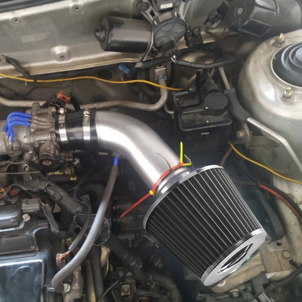 76mm 3-Inch Universal High Flow Cold Air Intake Filter Sport Mesh Cone Air Filter
