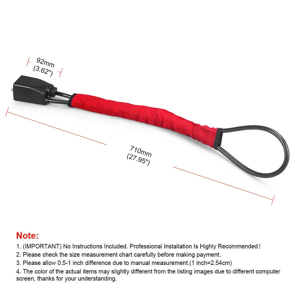 Universal Steering Wheel Lock Anti-Theft Device Steel Cable for Car SUV Truck RV