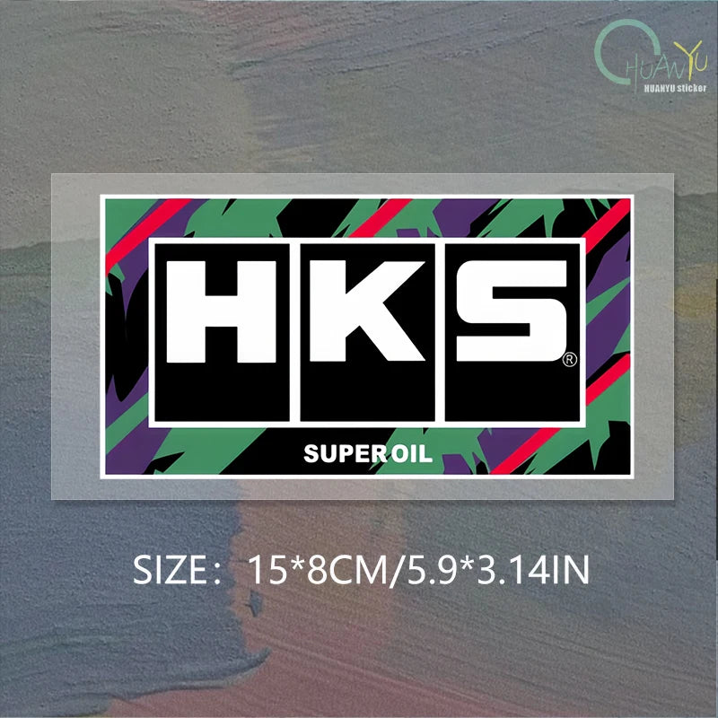HKS JDM Reflective Car Sticker Decal Door Body Rear Window Scratch Cover Vinyl