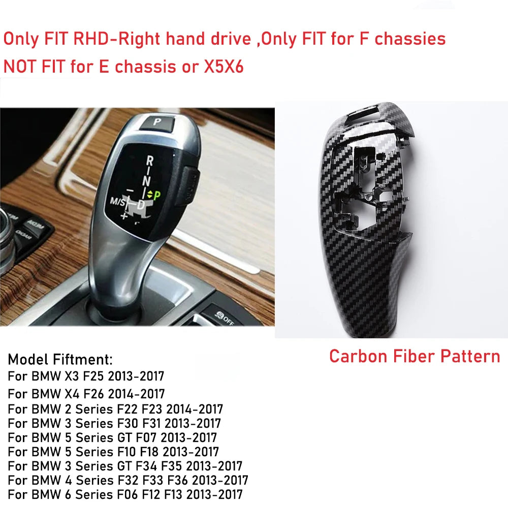 Gear Shift Knob Cover Trim Replacement for BMW F10 F11 F20 F22 F25 F30 F31