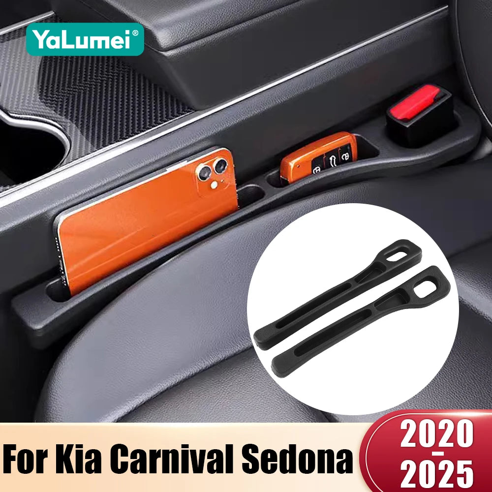 2PCS Car Seat Gap Filler Leak Proof Strips for Kia Carnival Sedona KA4 2020–2025