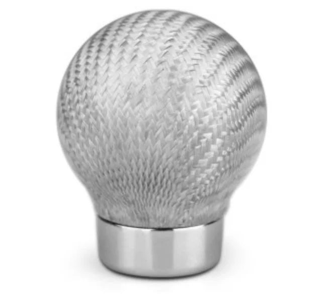 Universal Carbon Fiber Style Round Gear Shift Knob AT MT Car Shifter