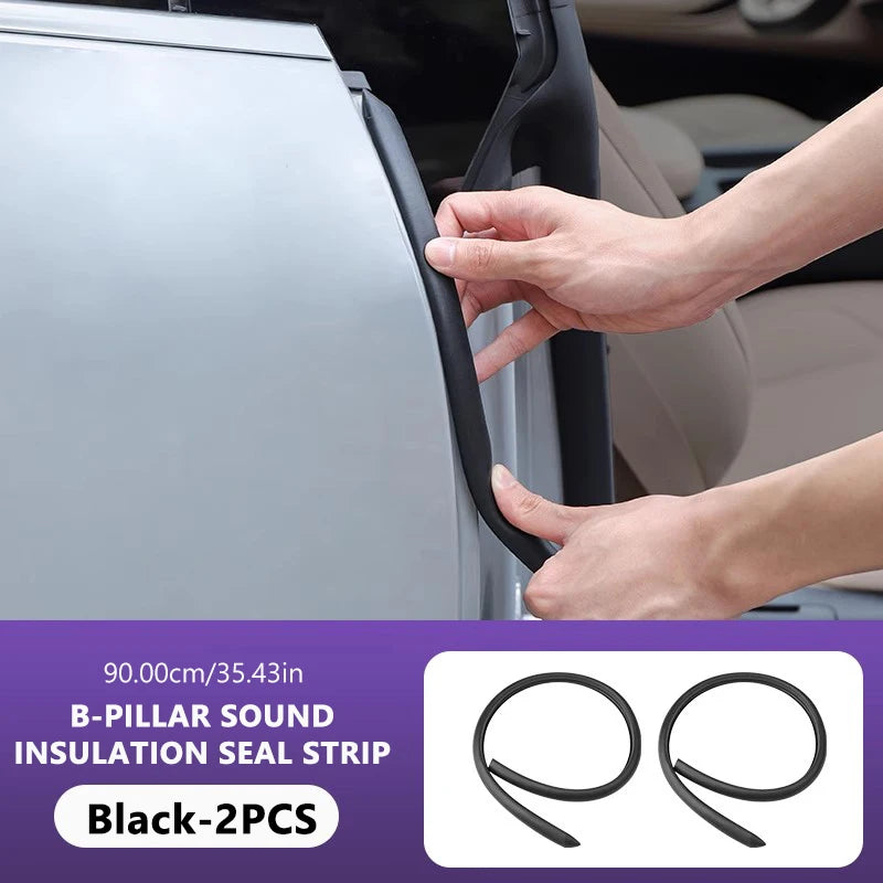 SEAMETAL Car Door Edge Guard Strip B Pillar Rubber Trim Scratch Protector