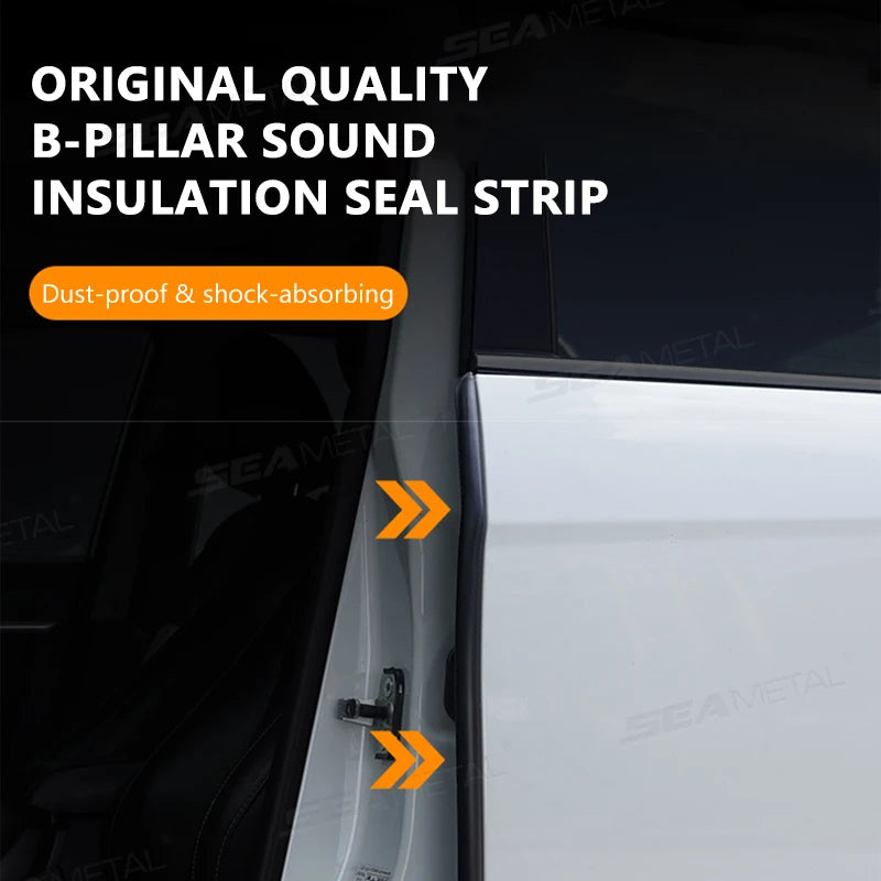 SEAMETAL Car Door Edge Guard Strip B Pillar Rubber Trim Scratch Protector