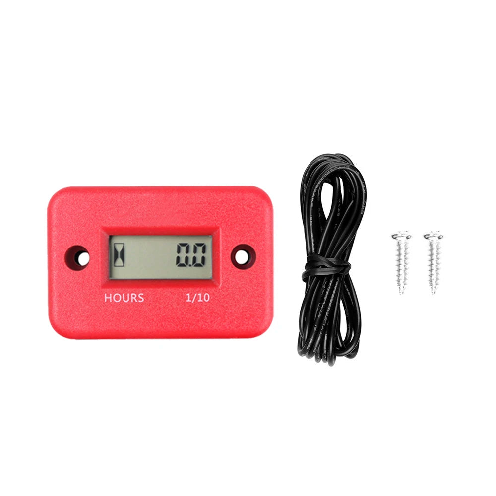 Digital Hour Meter LCD Engine Timer Counter for ATV Motorcycle Boat Generator