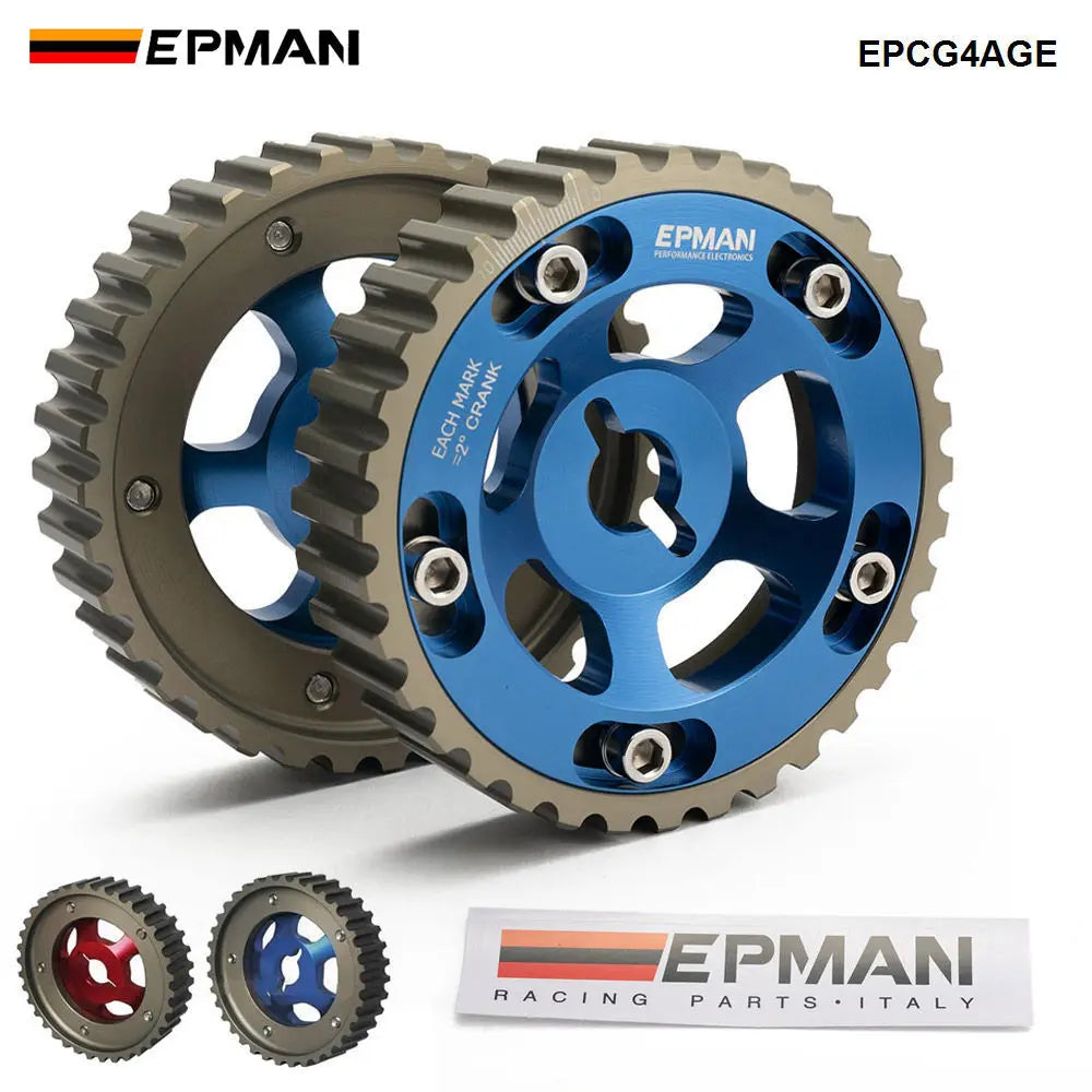 Blox 2PCS Adjustable Cam Gear Pulley Set for Toyota 4AGE 16V 1984-1989