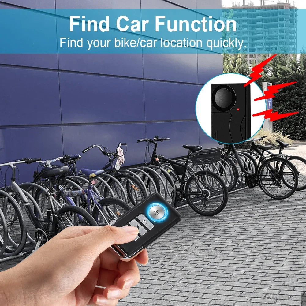 110dB Wireless Door Window Vibration Alarm Anti Theft Security Alarm Remote