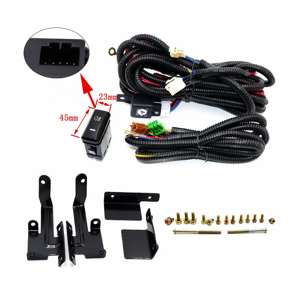 Yellow Lens Fog Lights Bumper Lamps Switch Harness for Honda Civic EK EK9 1996-1998