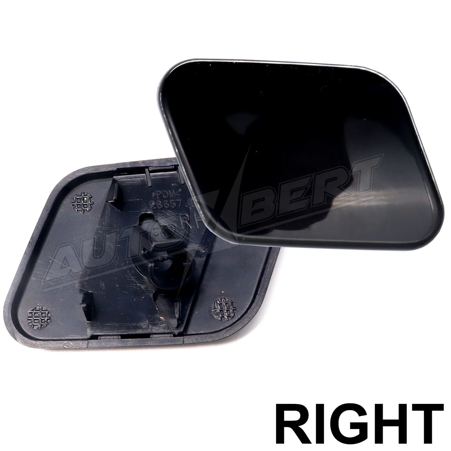 Front Headlight Washer Jet Nozzle Cover Caps Pair for Nissan Qashqai 2006–2010