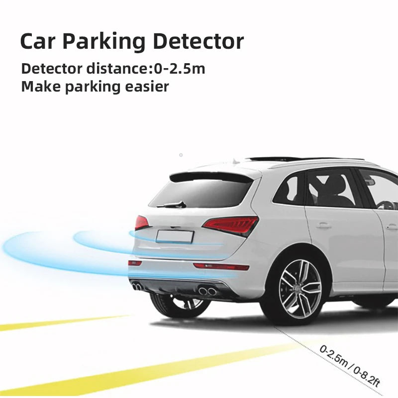 Risingon 12V Car Parking Sensor Kit 4 Sensors 22mm Reverse Backup Radar Buzzer