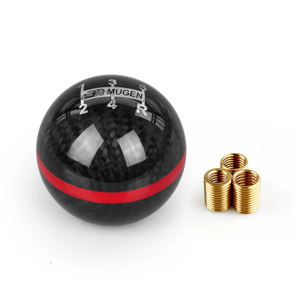 MUGEN Style Carbon Fiber 5 6 Speed Manual Gear Shift Knob for Honda Civic Type R