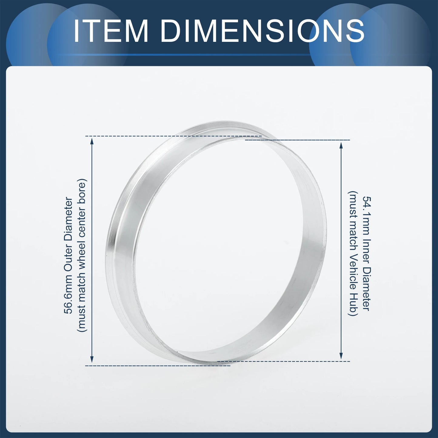 UXCELL 4Pcs Hub Centric Rings Wheel Centering Rings 56.1-64.1mm OD