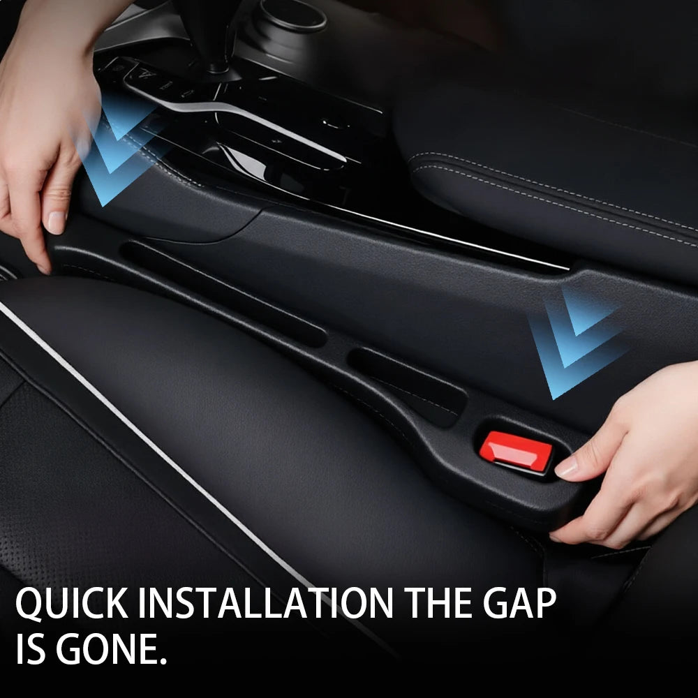 2Pcs Car Seat Gap Filler Organizer Universal Auto Seat Side Storage Accessory