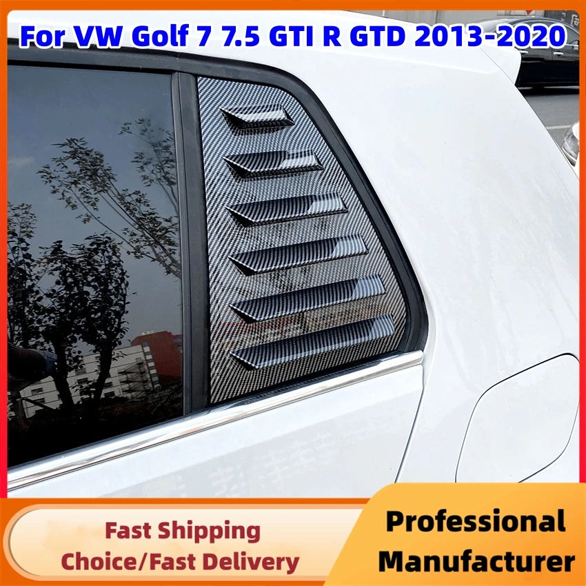 Rear Side Window Louver Trim Spoiler for VW Golf MK5 MK6 MK7 MK7.5 2003–2020