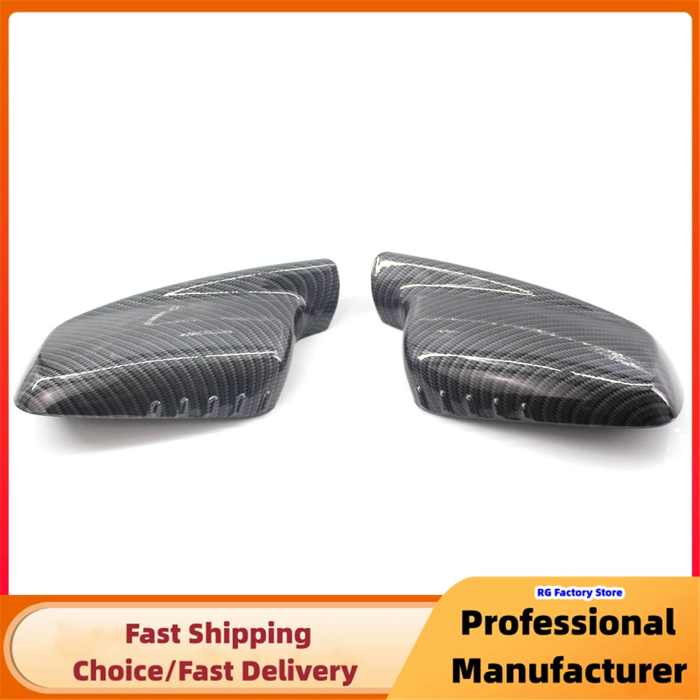 Gloss Black Side Mirror Cover Caps for BMW 7 Series E65 E66 E67 & E46 1999–2008