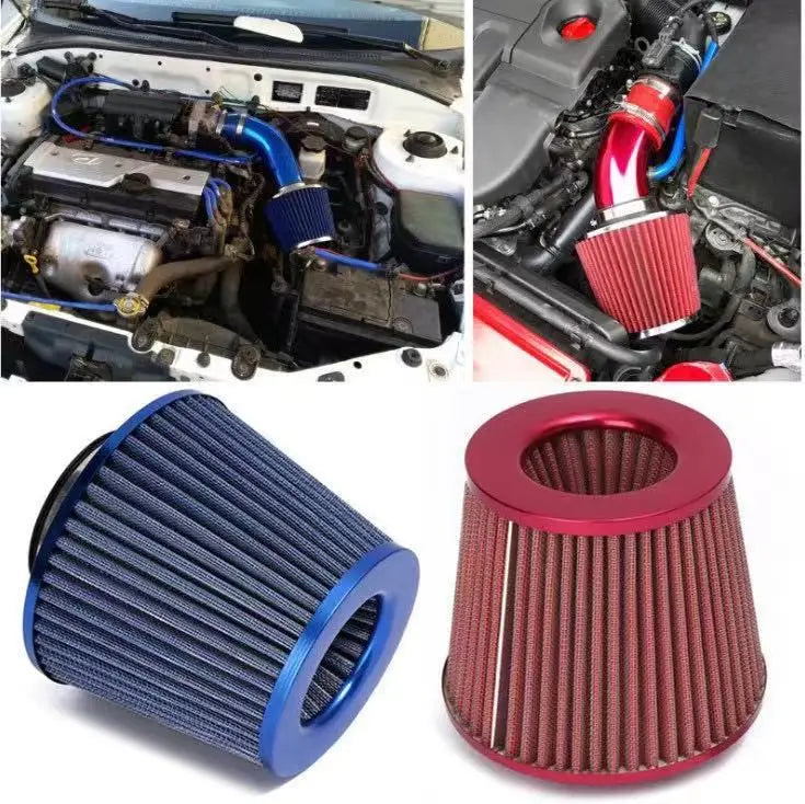 76mm 3-Inch Universal High Flow Cold Air Intake Filter Sport Mesh Cone Air Filter