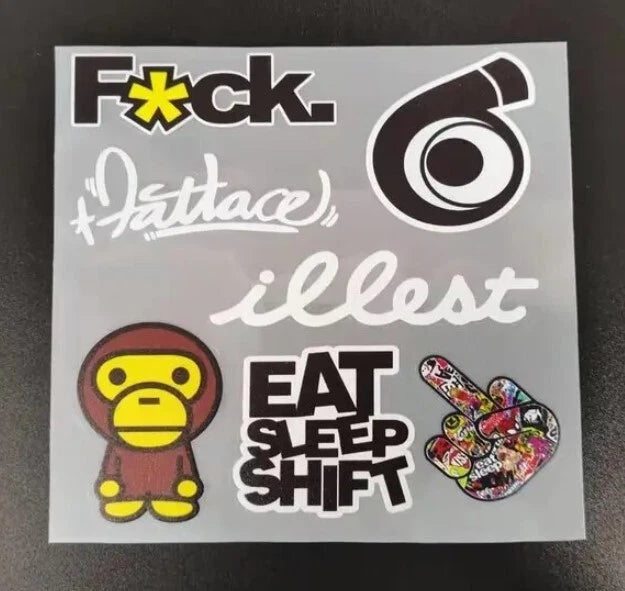 JDM Decals Set Eat Sleep Shift for Toyota Mazda Nissan Honda Subaru Mitsubishi