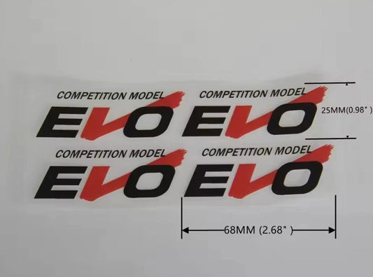 4 x EVO Competition Model Wheel Rim Decals Stickers for JDM 16 17 18" Inch NEW