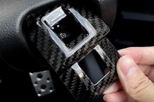 Interior Boot Button Trim Genuine Carbon Fibre fits Toyota GR86 Subaru BRZ 22 23