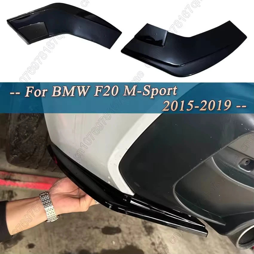 Rear Side Bumper Splitters Diffuser Lip Sport-Style Black for BMW F20 2015–2019