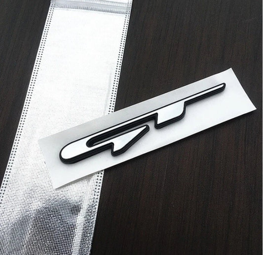 GT Black & Chrome Badge Emblem Sticker for Kia Stinger Sportage EV6 Picanto