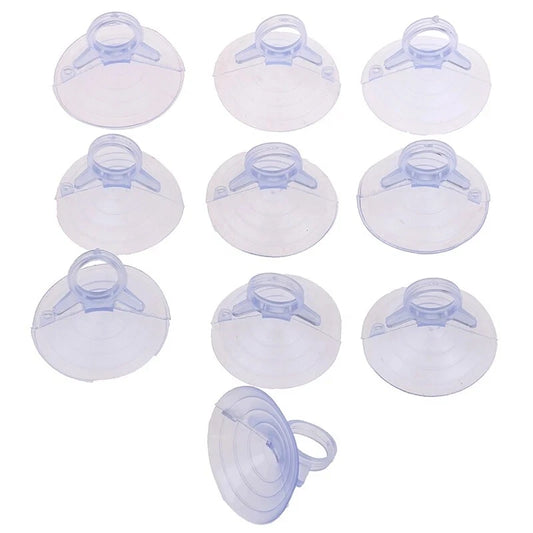 10Pcs of 45mm Automotive Sunshade Suction Cups PVC with Strong Pull Ring
