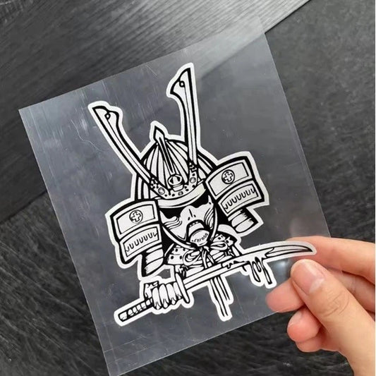 Samurai Katana Kabuto Oni Death Mask Japanese Ghost Demon Vinyl Decal Sticker