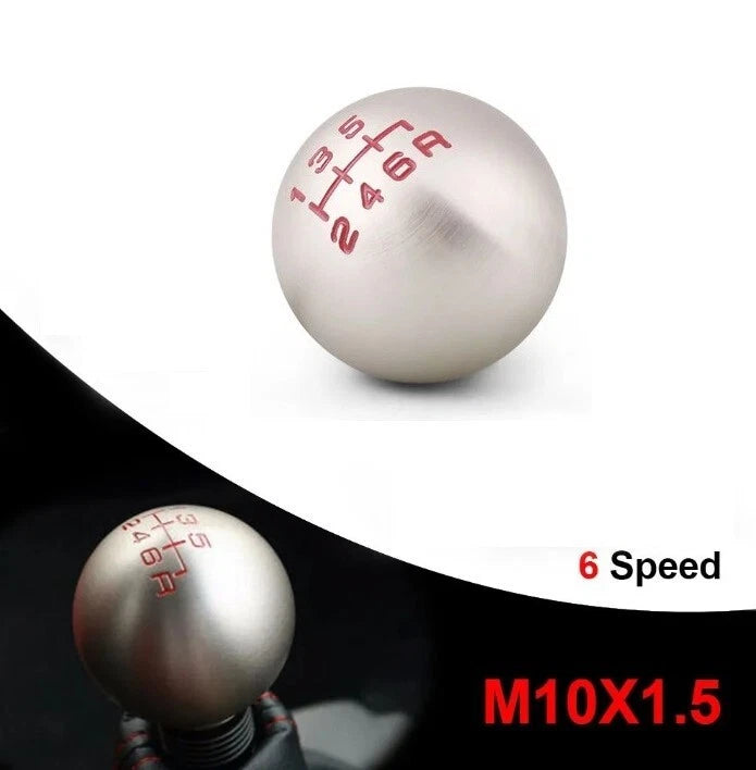Ball Gear 6 Speed Shift Knob Silver for Honda FD2 FN2 EP3 Type R DC5 CL7 CL9