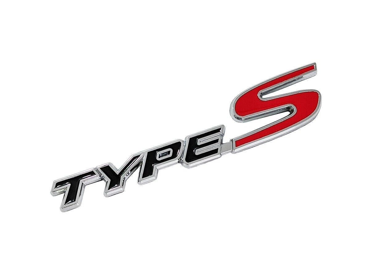 Type S Black & Red Aluminium Emblem Badge for Honda Integra NSX Civic Jazz HRV