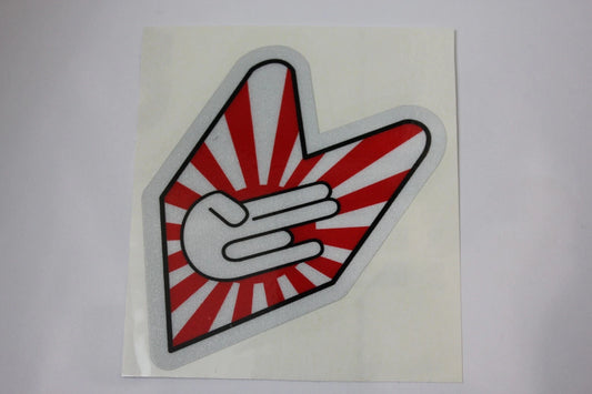 JDM Flag Racing Decal Sticker for Honda Toyota Mitsubishi Mazda Nissan