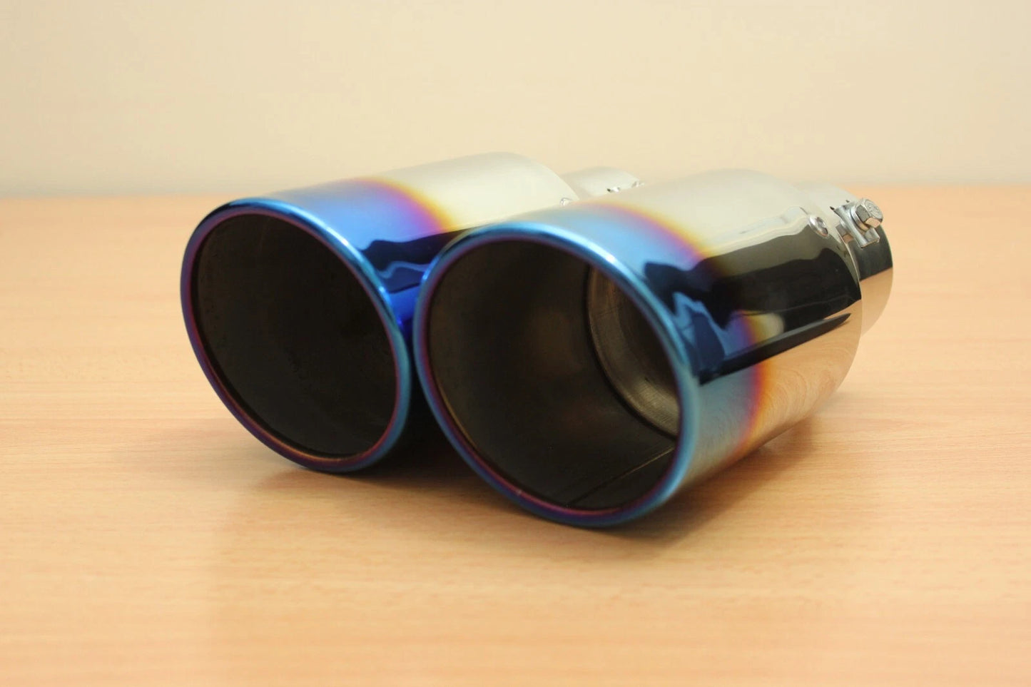 JDM C018 Burnt Titanium Exhaust Tips 60mm Inlet 85mm 3.5" Outlet Muffler Pipe