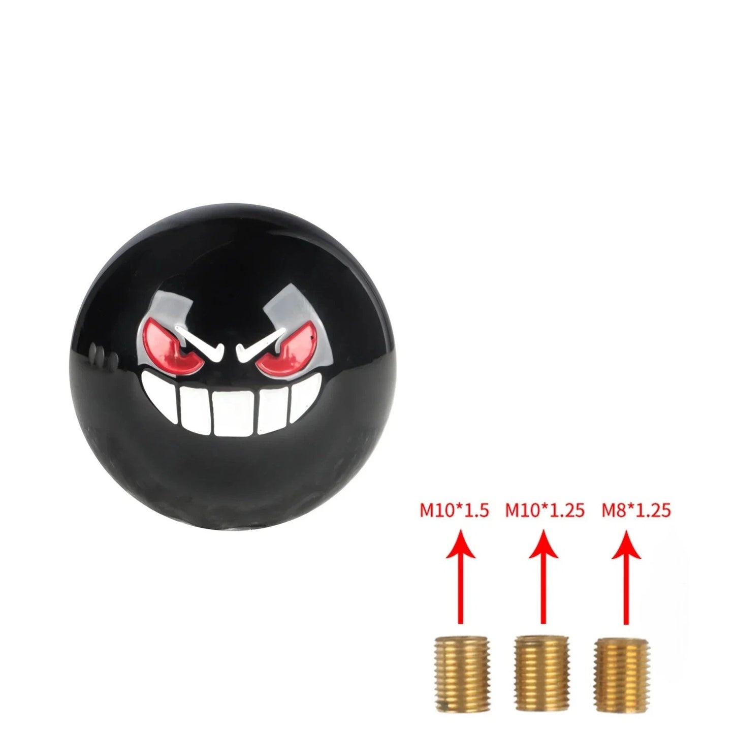 Gender Black Face Gear Shift Knob M12x1.25 M10x1.5 M10x1.25 M8x1.25 NEW