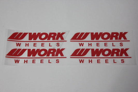 4 x Work Wheels Meister Wheel Decal Sticker Red for CR01 S1 I1 M1 S1HC Xstrap