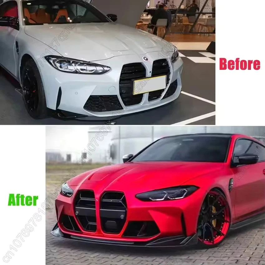Carbon / Black Front Bumper Lip Spoiler Splitter for BMW G80 M3 G82 M4 2020–2024