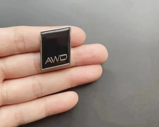 AWD Black Boot Badge Emblem for 27mm x 27mm OEM Size NEW Free Post