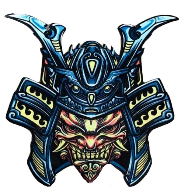 Samurai Kabuto Oni Death Mask Japan Decal Sticker JDM Car Bike Honda Yamaha BMX