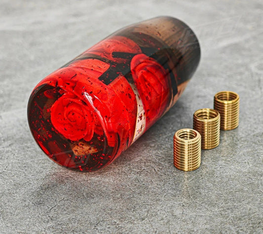 Flower Gear Shift Knob M12x1.25 M10x1.5 Mx1.25 M8x1.25 Orange Purple White Red