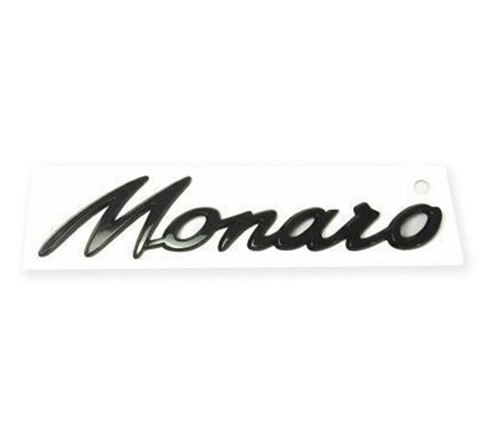 Monaro Matte Black Badge Emblem 175mm for Holden with Adhesive NEW Free Post