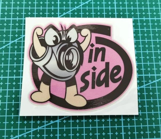 Turbo Inside Pink Decal Sticker for Toyota Nissan Subaru Nissan Mitsubishi Mazda