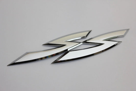 SS Chrome Silver & Black Boot Badge Emblem 170mm for Commodore NEW AU