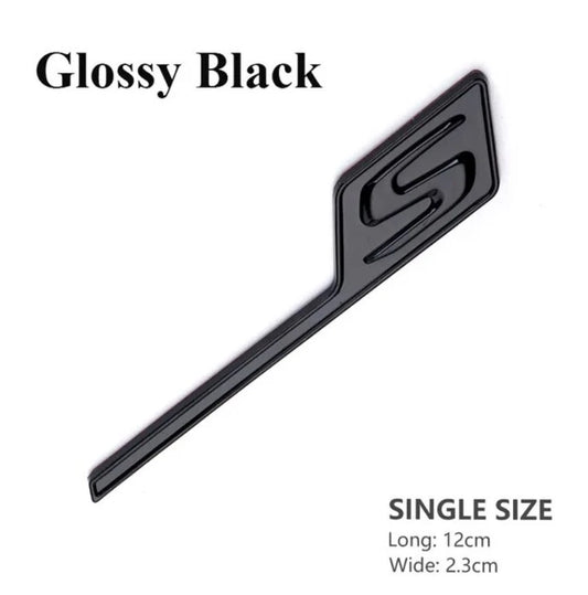 AMG S Gloss Black Badge for Mercedes A43 A45 CLA43 CLA45 C45 C63 E45 E53 E63 S63