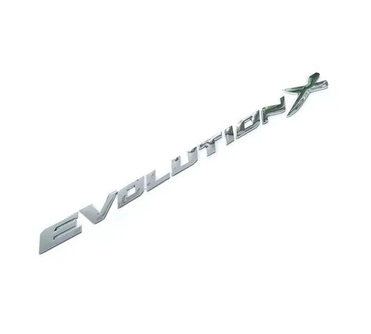 Evolution X 3D Boot Badge Emblem Chrome Silver for EVO 10 Rear Trunk